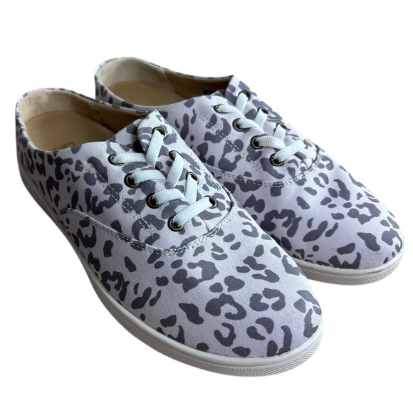 Spenco Khloe Kick Leopard Print Slip On Shoes Sz 8.5 B Comfort Footbed Sneakers - Picture 8 of 9